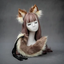 9 Styles Furry Fox Ears Tail Ultra Soft Plush Anime Cosplay Masquerade Halloween Party Wolf Headband Costume