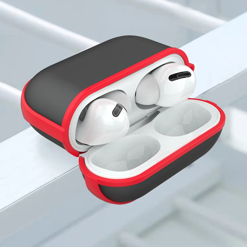SUAIOCE для Apple AirPods Pro Чехол, беспроводной Bluetooth чехол для наушников, прозрачный чехол, защитный чехол для Airpod 3, защита от пыли - Цвет: Red