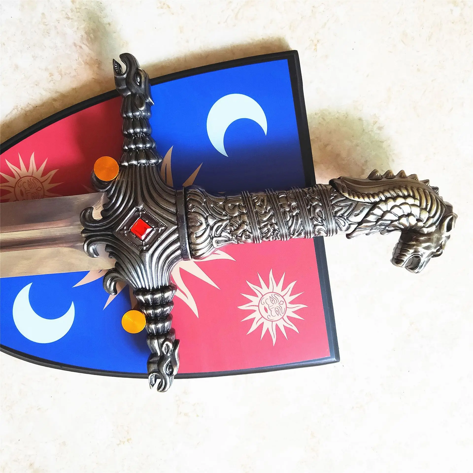 

Craft decoration sword wall-mounted sun and moon sword family decorations are not edged