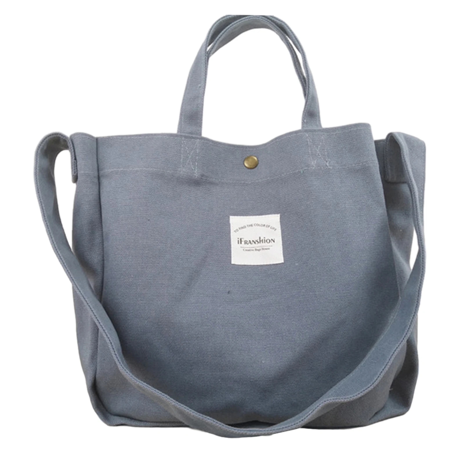 

Fabric Reusable Cloth Bags For School Tote Bags For Grocery Shopping Large Canvas Bag For Girls Handbag Casual Tote 6 Colors