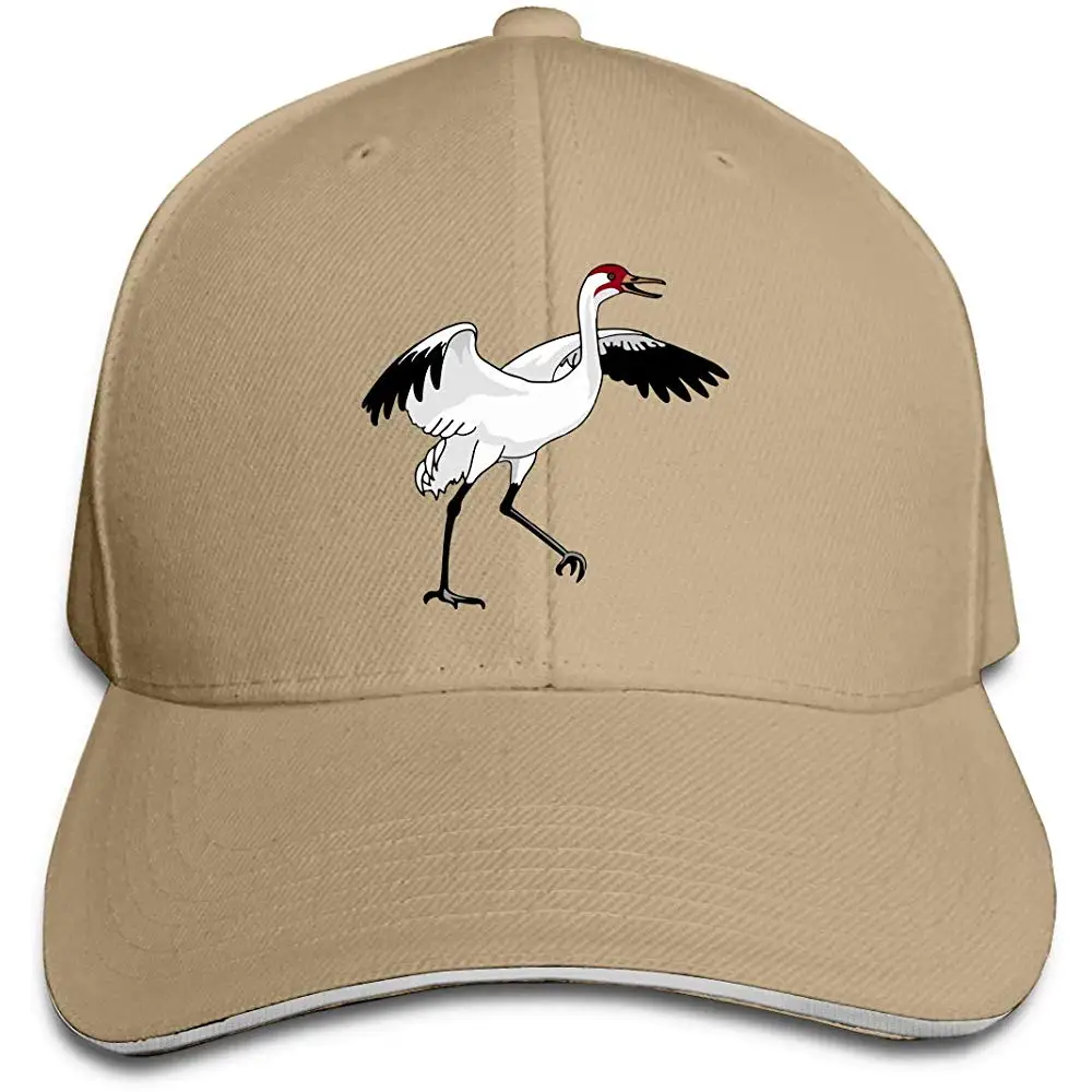 Мужская Женская бейсбольная кепка с изображением птицы журавля