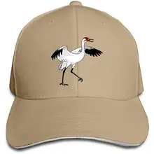 Мужская Женская бейсбольная кепка с изображением птицы журавля