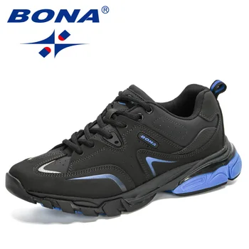 

BONA 2020 New Designers Action Leather Casual Shoes Men Fashion Outdoor Sneakers Man Leisure Walking Footwear Masculino Adult