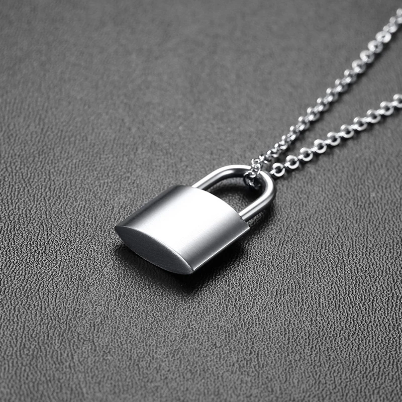Vnox, трендовые Женские Подвески с замком, никогда не выцветает, однотонный Серебряный тон, нержавеющая сталь, Женские Лучшие подарки дружбы