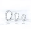 6mm/8mm 925 Sterling Silver Circle Zircon CZ Hoop Earrings for Women Gold/Rose gold/Silver Small Round Earrings Fashion Jewelry ► Photo 2/6