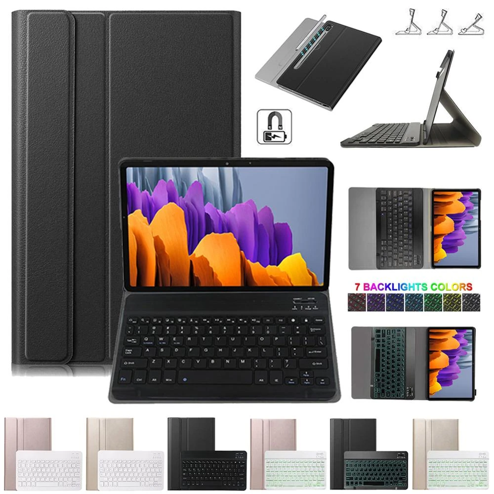 Bluetooth Keyboard Tablet Case For Samsung Galaxy Tab S7 11inch T870 875 Detachable Wireless Keyboard Stand Magnetic Cover Tablets E Books Case Aliexpress