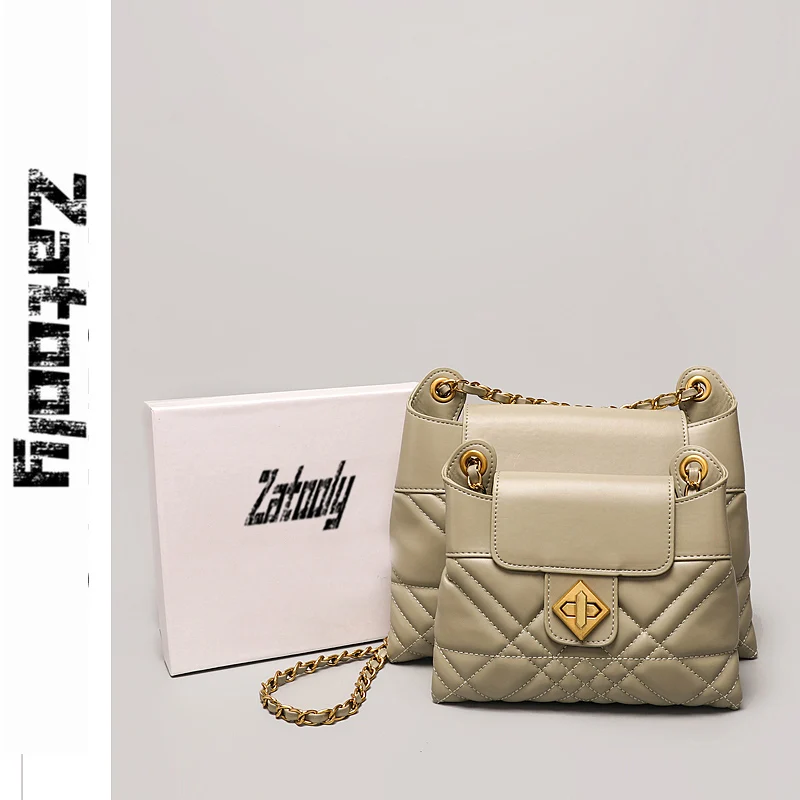 

New Style In 2019, Fashionable French Mini-crowd High-quality Inclined Bag, Pure Color Chain Bag, Simple Atmosphere