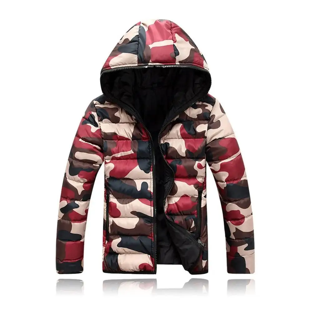 Новинка 2019 года Homens Jaqueta Moda Inverno Com Capuz Térmico Para Baixo Parkas algodao Casaco Masculino повседневные