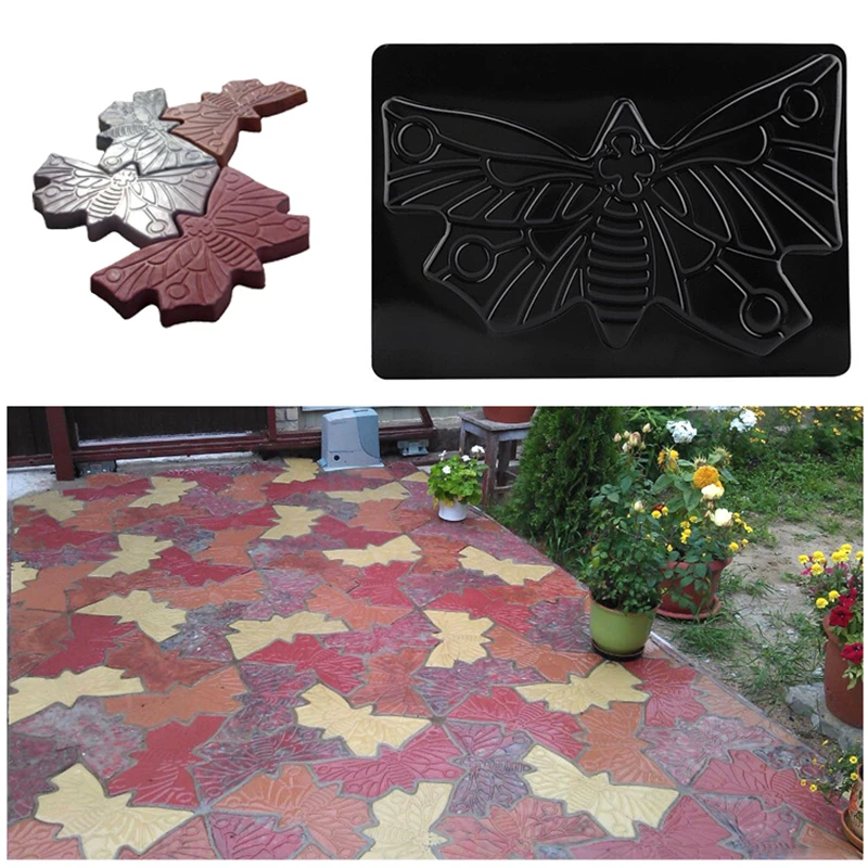 Бабочка Форма Пластик путь пресс-форм вручную бетонный цементный ступенькой
