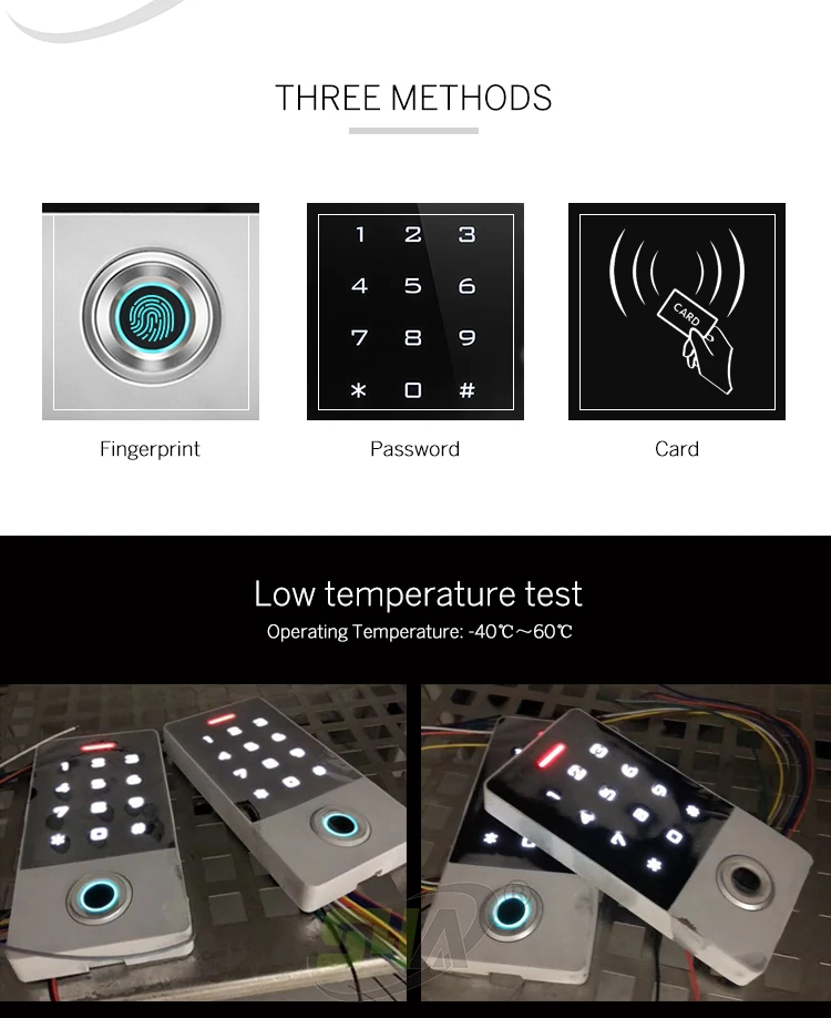 Сенсорная панель RFID ID Водонепроницаемый IP66 пароль контроль доступа отпечатков пальцев металлический чехол биометрический дверной замок контроль доступа kepad