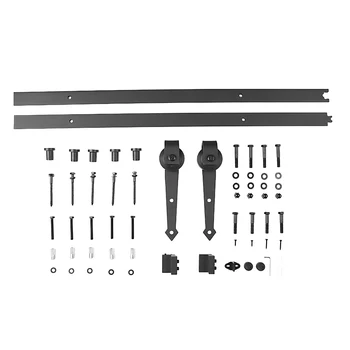 

6FT Steel Sliding Track Barn Wood Door Hardware Kit Sliding Door Closet Track Set for Kitchen Study Bathroom
