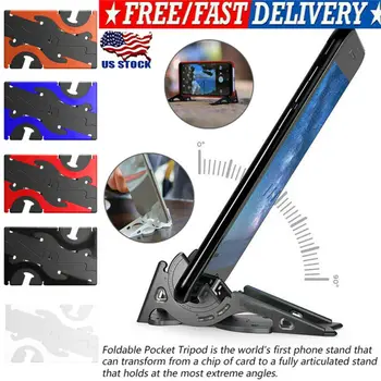 

Universal Adjustable Portable Foldable Rotation Triangle Card Type Stable Pocket Tripod Desktop Stander For Mobile Phone Holder