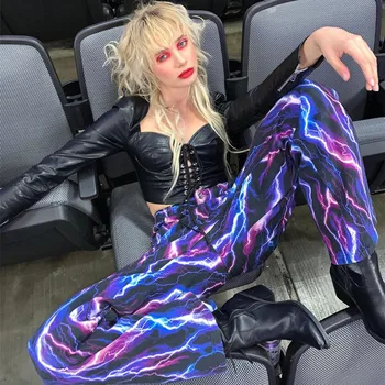 

women pants joggers women sweatpants flash pole dance pants streetwear women rave clothes holographic clothes lady gaga costumes