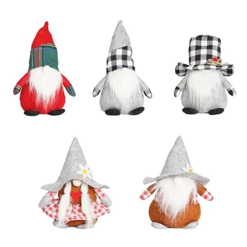 

Christmas Gnomes Decorations Plush Handmade Swedish Santa Scandinavian Figurine Elf Doll Ornaments Thanks Giving Day Gifts