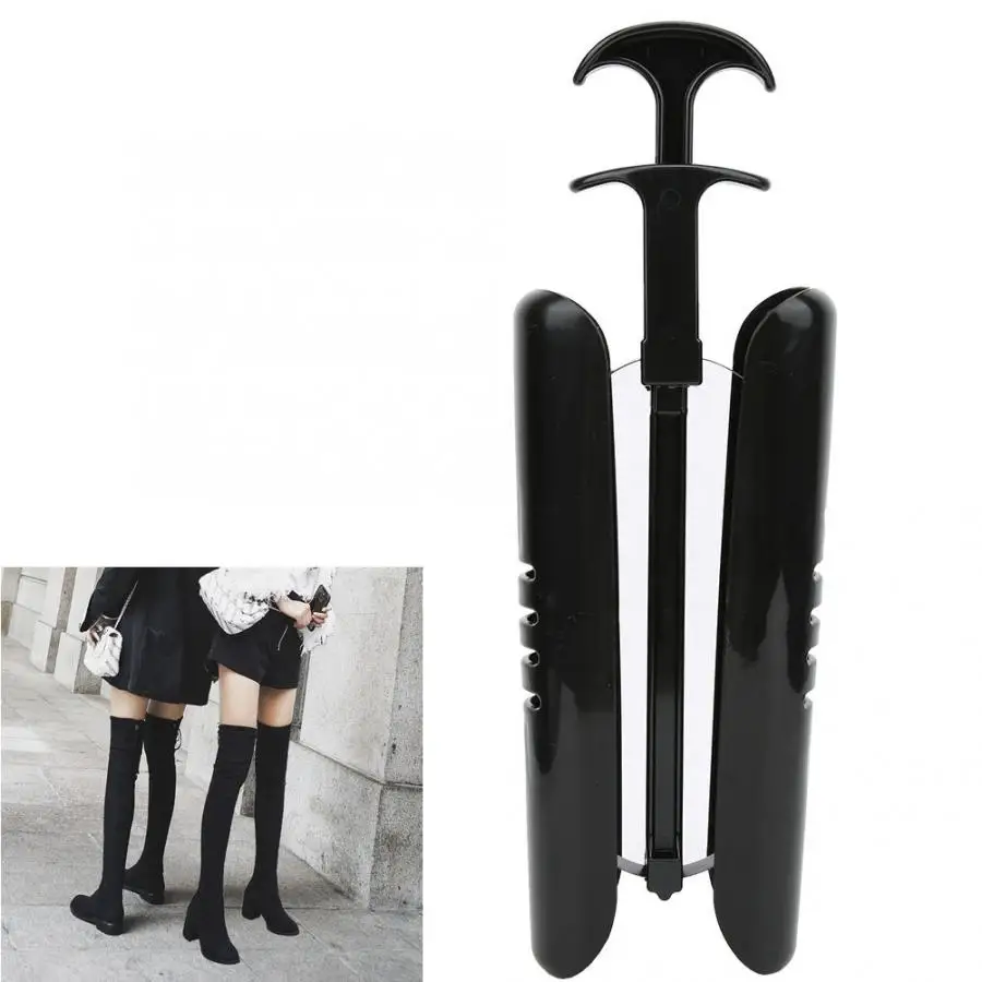 Plastic 1 Pair Black Shoe Support Plastic Adjustable Boot Stand for Women Shoes Shoe Racks Organizers