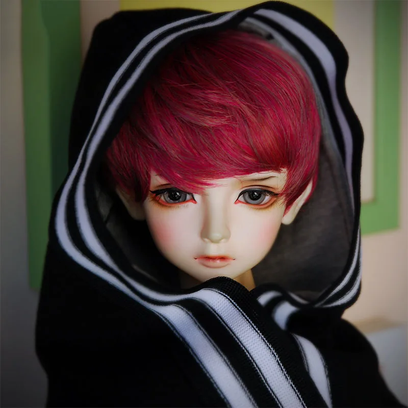 Bybrana Bjd парик 1/3 1/4 1/6 uncle sd мужской кукла ежедневный сервис короткие волосы слишком стиль черный коричневый серый желтый - Цвет: 9