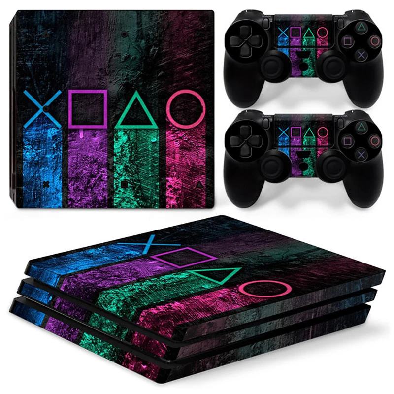 Skin Sticker Geometry Protective Vinyl Decal Cover for PS4 Pro Console and 2 Controllers GAMEGENIXX gamepad protective skin vinyl decal skins game console protective skin custom stickers gamepad protective cover game controller sticker