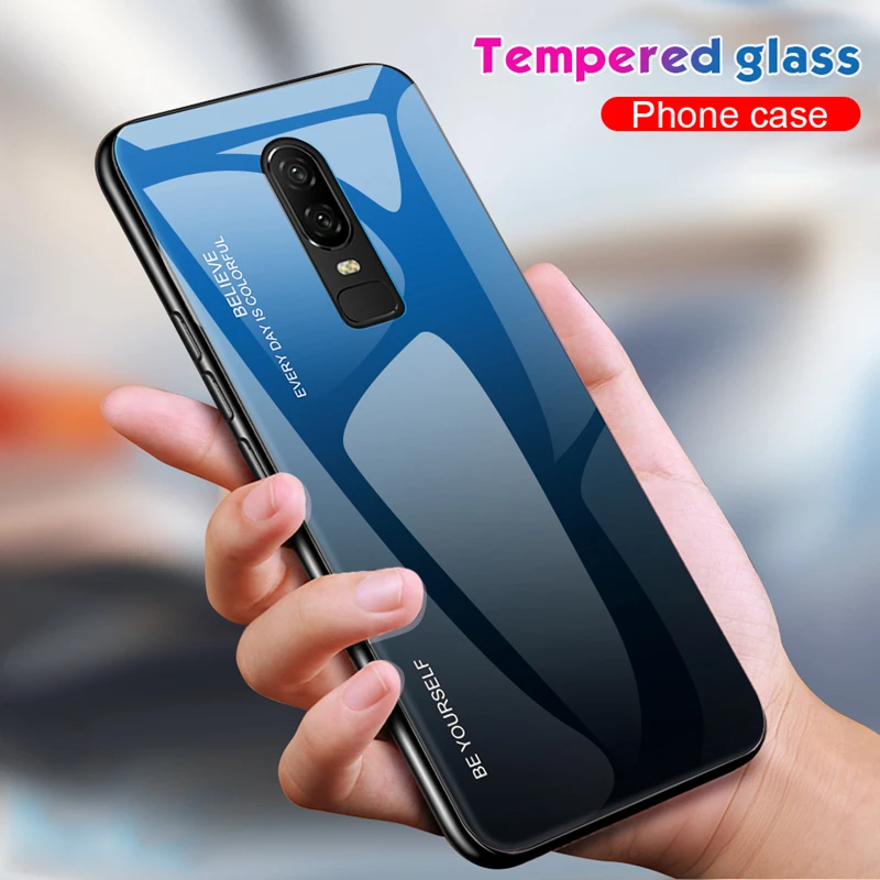 Градиентный чехол для телефона из закаленного стекла huawei Honor 8X mate 20 Pro 10 P20 Lite P Smart
