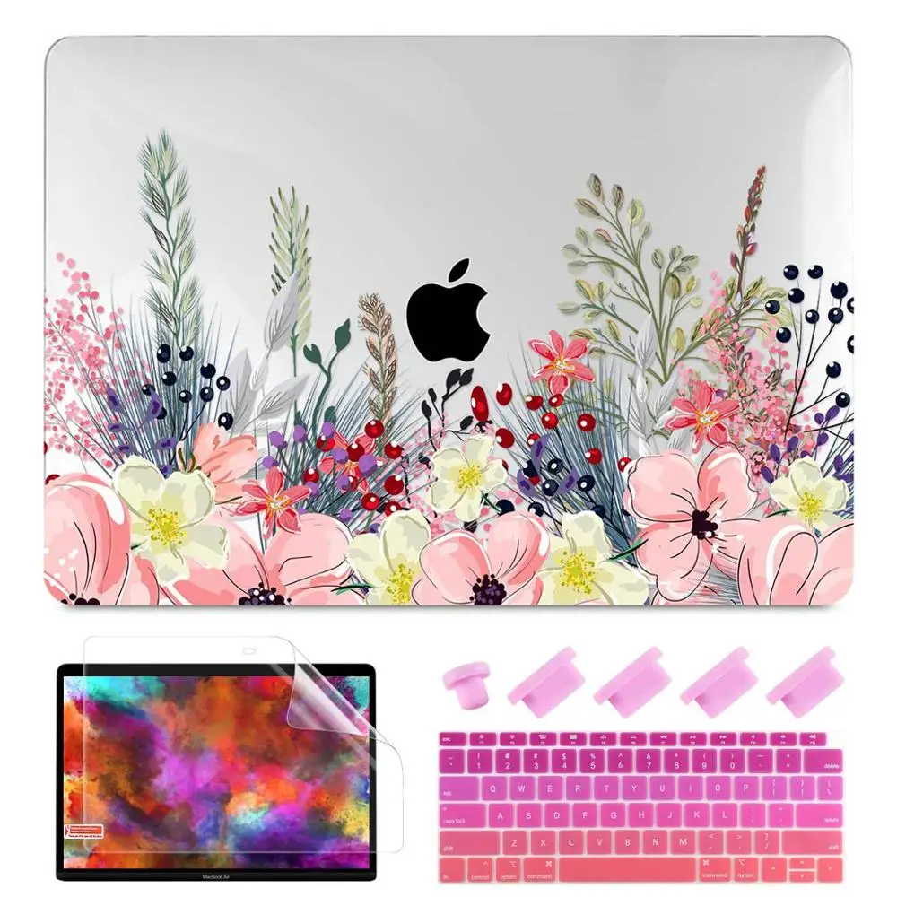 Абсолютно матовый прозрачный чехол для ноутбука Apple MacBook Pro retina 12 13 15 Touch Bar& Air 11 13,3 дюймов A1932 - Цвет: X124