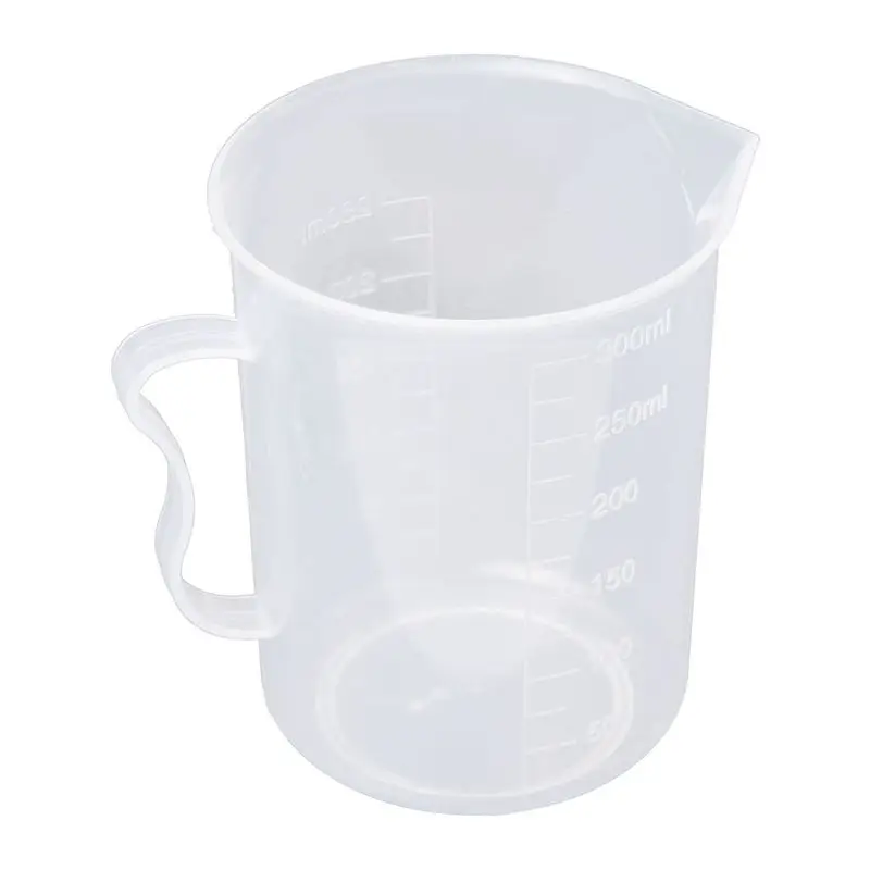 

Measuring Jug 250mL Graduated Beaker Clear White Plastic Cup