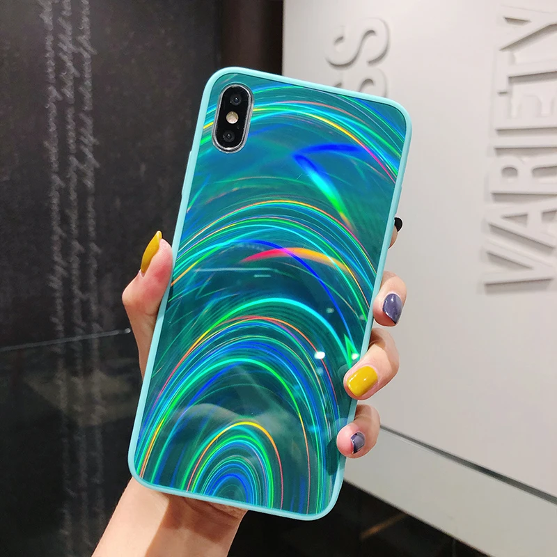 3D Радужный чехол для Honor 20i 10i 8X Коврики 30 20 Lite P20 P30 Pro блестящий чехол с зеркалом для huawei P Smart плюс Y6 Y7 Y9 крышка - Цвет: 3