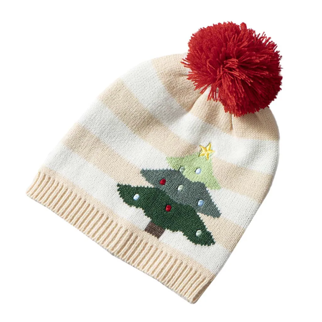 Рождественские шапки для детей 1-5 лет, зимняя вязаная шапка Санта-Клауса, унисекс, детская зимняя Рождественская теплая вязаная шапка, подходящая по цвету,# y4