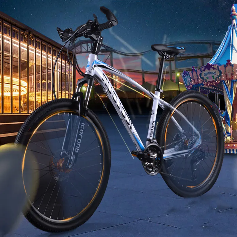 Mountain bike aluminum alloy 26 inch variable speed shock absorption double disc brakes for men and women bicycle