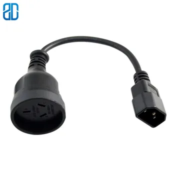 

0.1M 3*0.75mm Square C14-AU Socket IEC320 C14 Male Plug To AU Socekt Female Power Extension Cable Cord Adapter Wire 10A/250V