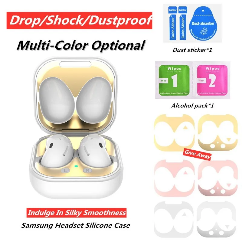 

R180 wireless bluetooth headset silicone protective cover anti-fall soft shell with dustproof sticker For Samsung buds