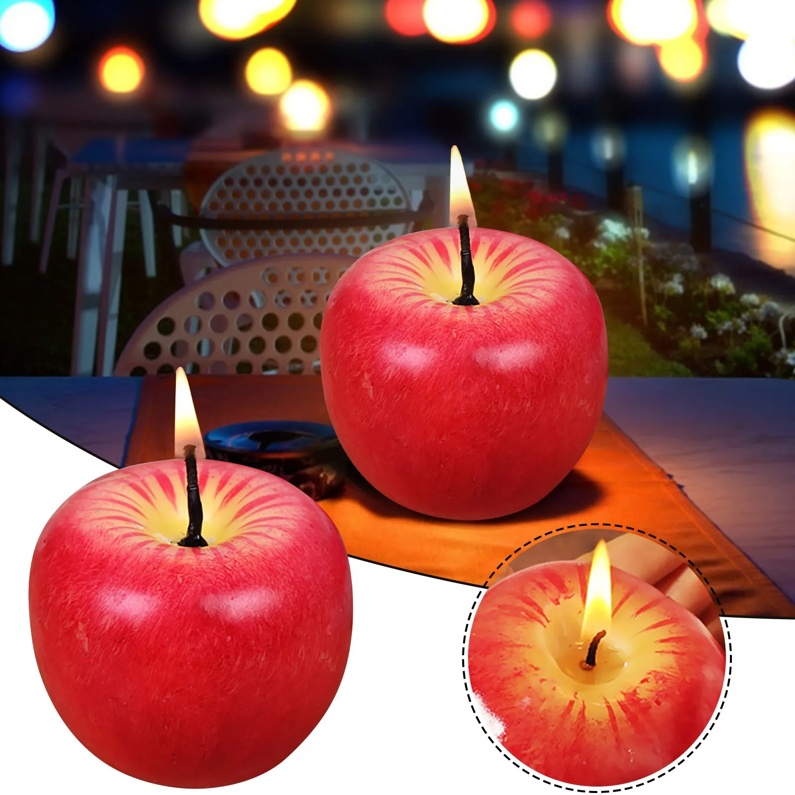 Artificial Apple Shape Candles Fruit Creative Gift Christmas Simulation Eve Wedding Party Decoartion Supplies | Дом и сад