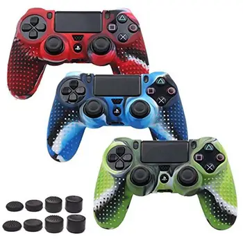 

Anti-slip Silicone Cover Skin Set for PS4 /SLIM /PRO controller(controller skin + FPS PRO Thumb Grips 7 Styles Available