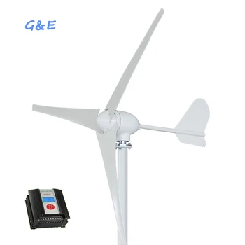 

3/5/6 Blades 500W Horizontal Wind Turbine Generator For Home Use With DC Controller and flange