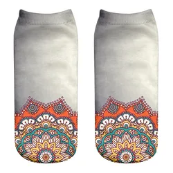 3D Printing Islamic Eid Style Boat Socks Cartoon Colorful Short Socks Men And Women Fashion Creative Trendy Couple Socks