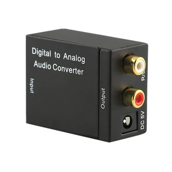 

Digital to Analog Audio Converter Digital Optical CoaxCoaxialToslink to Analog RCA L/R Audio Converter Adapter Amplifier