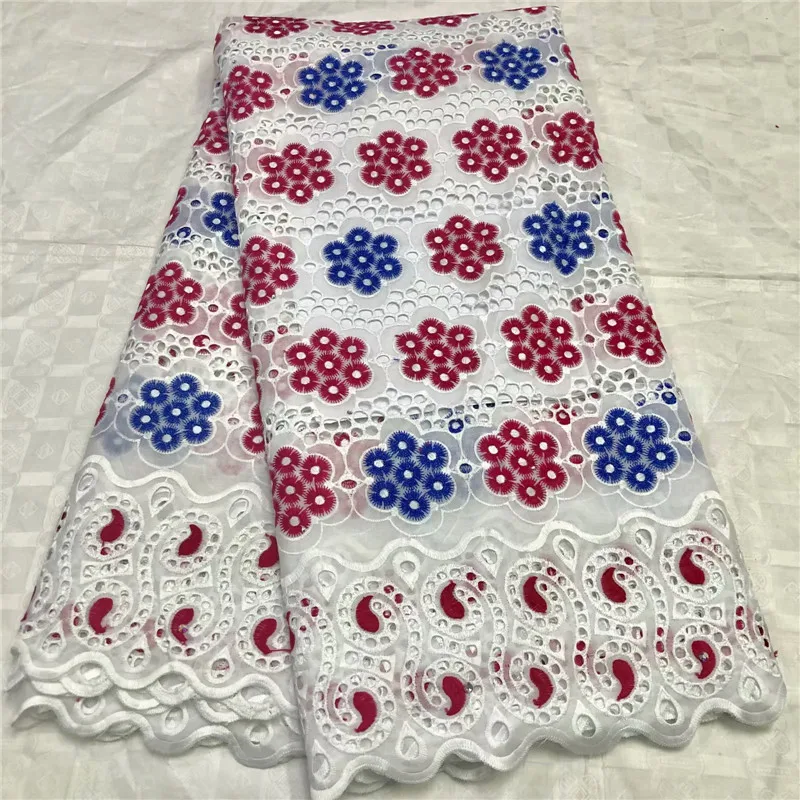 

5 Y Swiss lace fabric 2019 Dubai heavy beaded embroidery African lace fabrics 100% cotton Swiss voile lace in Switzerland LX0905