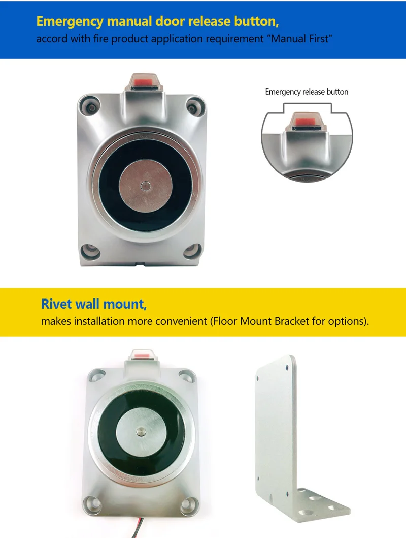 Nordson 12/24V Магнитная настенное крепление ограничители открывания двери, 50 кг/110Lbs ограничивающая сила Мощность для блокировки электромагнитные дверь держатель