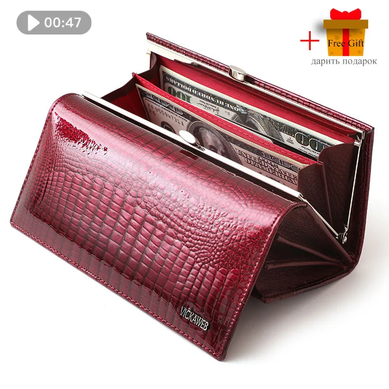 

Free Gift Wallet Women Leather Magnetic Hasp Luxury Brand Ladies Long Coin Purse Fashion Designer Female New Clutchs AE1518-1