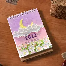 Mini rouleau de papier à dessin animé 2022, Kawaii, Agenda quotidien, planificateur de bureau, Agenda annuel, Table d'organisation O2N2