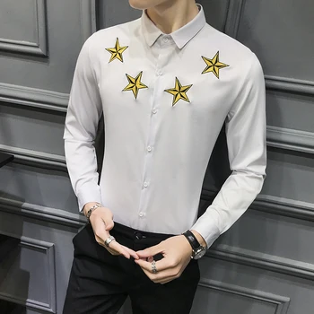 

Hot Sale Young Man Shirt Dress Spring 2020 New Mens Casual Shirts Long Sleeve Simple All Match Slim Fit Social Shirt Men 5XL-S
