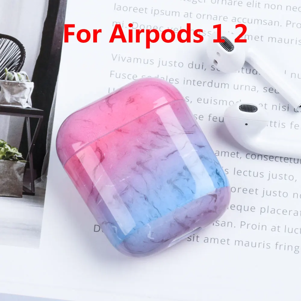 Защитный чехол для наушников для Apple Airpods Pro мраморный Жесткий Чехол для Airpods 2 1 Аксессуары для наушников Air Pods чехол - Цвет: 04