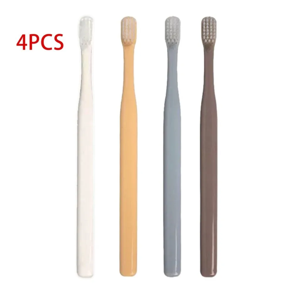 4 pcs/set Multi-Color Small Head Toothbrush Soft Bristle Tooth Brush Portable Travel Eco-friendly Brush Tooth Care Oral Hygiene