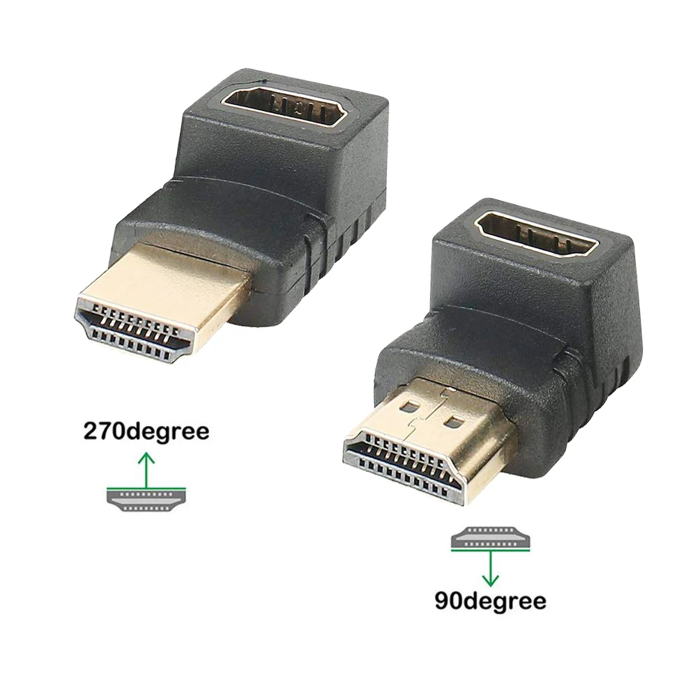 HDMI удлинитель кабеля адаптеры-конвертеры с углом обзора 270/90 градусов для HDTV 1080P