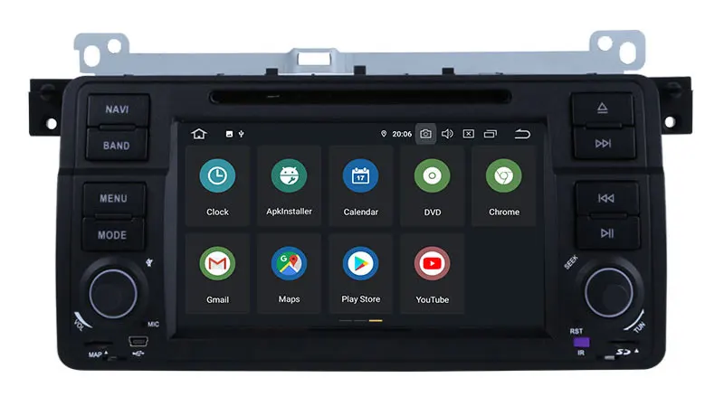 Top 9 Inch Android 9.0 Octa Cores One Din Car Radio Stereo System For BMW E46 M3 WIFI Radio GPS Bluetooth USB SD Multimedia Carplay 11