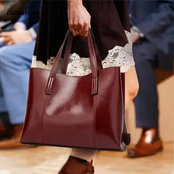 

Single Shoulder Messenger Bag 2020 New Fashion and Simple European and American Temperament Women's Oil Wax Leather Handbag