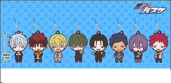 

Anime Keychian Kuroko no Basket Tetsuya Kuroko Seijuro Basket Resin Rubber Keychain 6cm Keyring Llavero