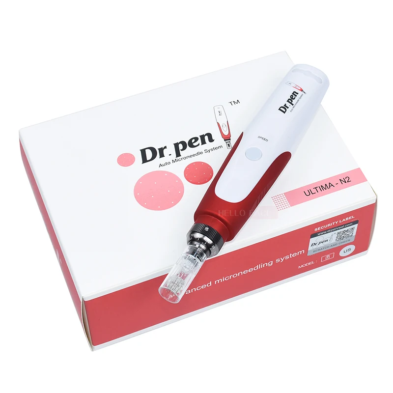 Dr pen N2 электрическая Дерма Ручка микро для мезотерапии авто игла с 12 булавки