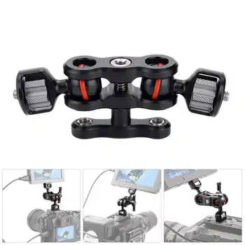 

Multi-Function Double Ball Head Hot Shoe Mount Adapter Magic Arm 360 Ball Head with 1/4'' screw for Sony Canon Nikon Cameras