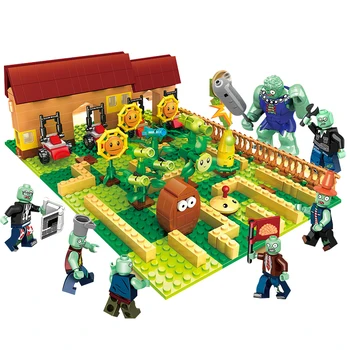 

Lepining Building Blocks Set PVT Plants Vs Zombies King Farm Maze Mini Mutants Action Figures Toys for Children Halloween Gifts