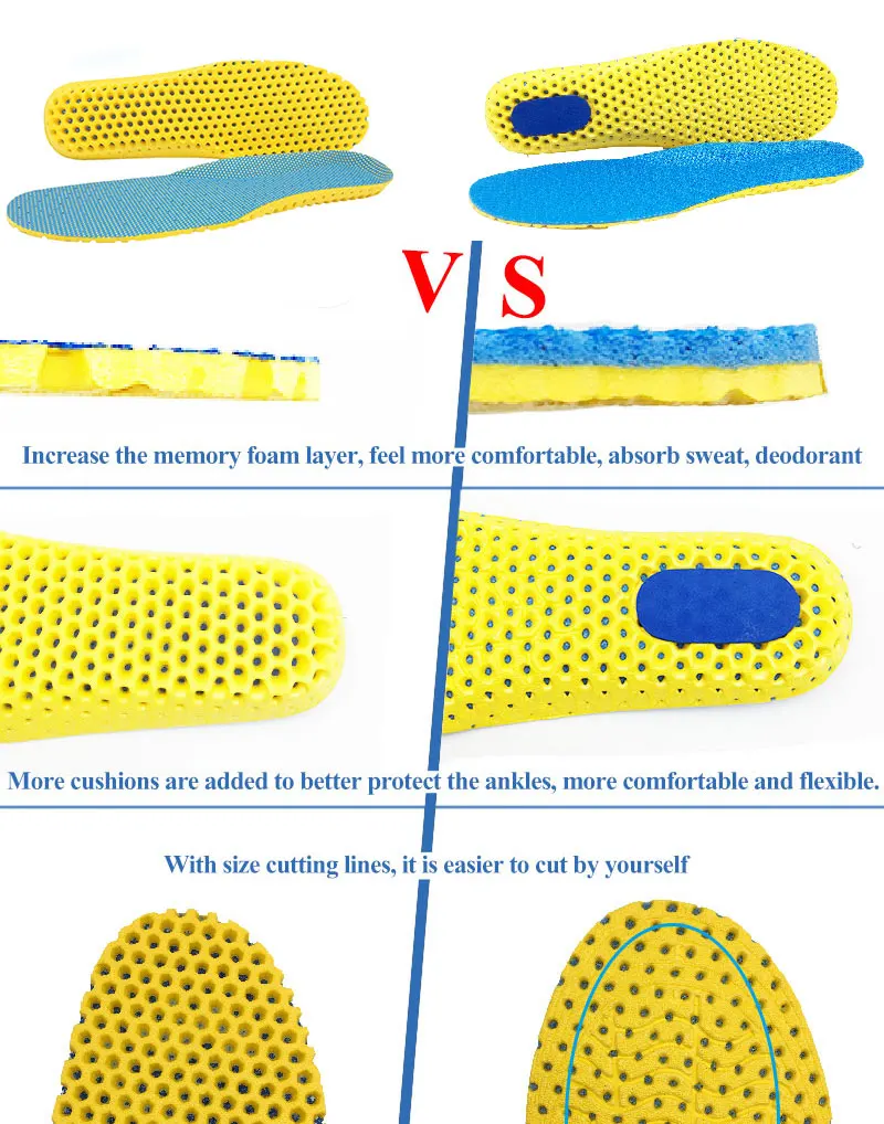 Спортивные стельки для обуви, Дышащие стельки для бега, ортопедические стельки для мужчин и женщин