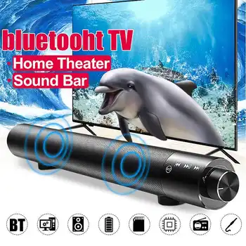 

5200mAh 10W Wireless bluetooth Speaker Surround Sound Subwoofer Soundbar with Remote Support TF Card/ AUX-in/ Built-in Mic